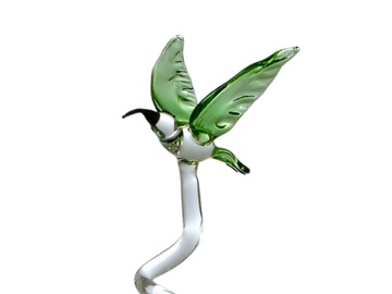 Skleněná tyčinka pro orchidej - kolibřík zelený