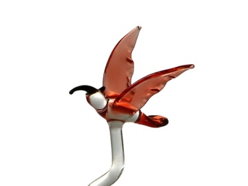 Skleněná tyčinka pro orchidej - kolibřík červený